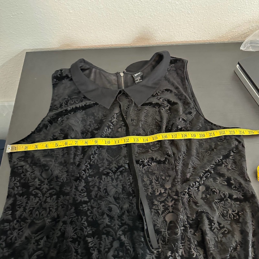 Disney Villain Velvet Embossed Sleeveless Plus Size Skater Dress - Picture 8 of 9